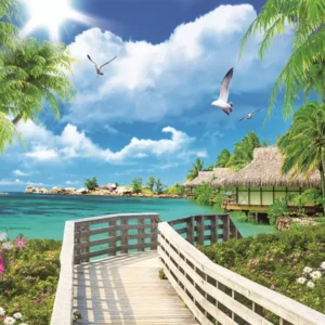 Tranh dan tuong can tho canh bien hm859