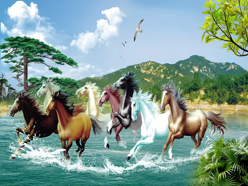 Tranh dan tuong can tho phong thuy hm111
