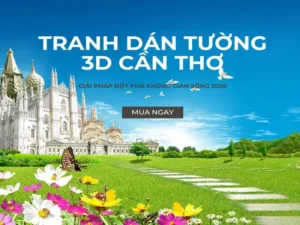 Tranh dan tuong 3d can tho giai phap dot pha khong gian song